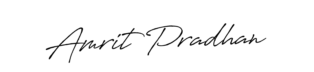 Make a beautiful signature design for name Amrit Pradhan. With this signature (Antro_Vectra_Bolder) style, you can create a handwritten signature for free. Amrit Pradhan signature style 7 images and pictures png