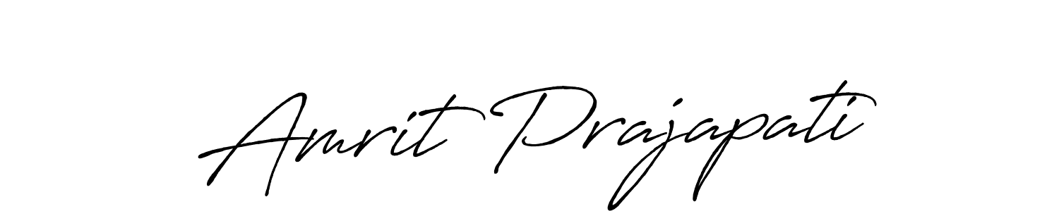 Create a beautiful signature design for name Amrit Prajapati. With this signature (Antro_Vectra_Bolder) fonts, you can make a handwritten signature for free. Amrit Prajapati signature style 7 images and pictures png