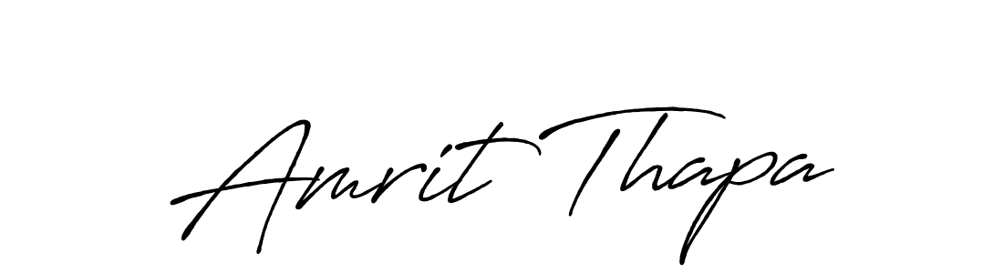 How to make Amrit Thapa name signature. Use Antro_Vectra_Bolder style for creating short signs online. This is the latest handwritten sign. Amrit Thapa signature style 7 images and pictures png
