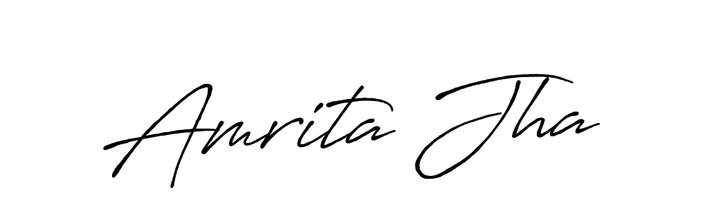 Make a beautiful signature design for name Amrita Jha. Use this online signature maker to create a handwritten signature for free. Amrita Jha signature style 7 images and pictures png