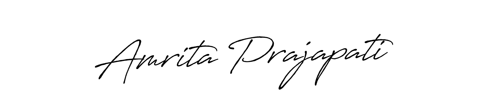 How to make Amrita Prajapati name signature. Use Antro_Vectra_Bolder style for creating short signs online. This is the latest handwritten sign. Amrita Prajapati signature style 7 images and pictures png