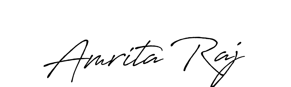 Make a beautiful signature design for name Amrita Raj. With this signature (Antro_Vectra_Bolder) style, you can create a handwritten signature for free. Amrita Raj signature style 7 images and pictures png