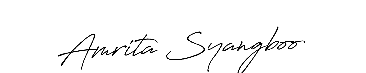 Design your own signature with our free online signature maker. With this signature software, you can create a handwritten (Antro_Vectra_Bolder) signature for name Amrita Syangboo. Amrita Syangboo signature style 7 images and pictures png