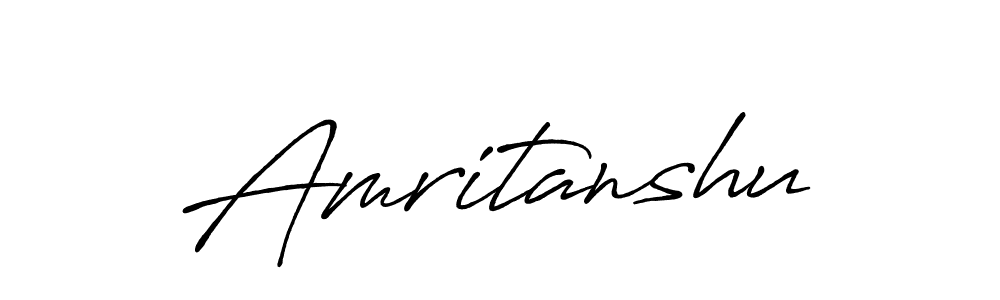 Use a signature maker to create a handwritten signature online. With this signature software, you can design (Antro_Vectra_Bolder) your own signature for name Amritanshu. Amritanshu signature style 7 images and pictures png