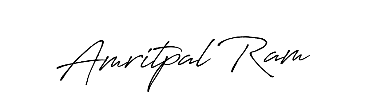 How to make Amritpal Ram name signature. Use Antro_Vectra_Bolder style for creating short signs online. This is the latest handwritten sign. Amritpal Ram signature style 7 images and pictures png