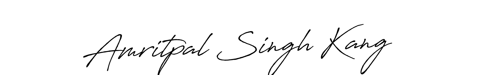 Create a beautiful signature design for name Amritpal Singh Kang. With this signature (Antro_Vectra_Bolder) fonts, you can make a handwritten signature for free. Amritpal Singh Kang signature style 7 images and pictures png