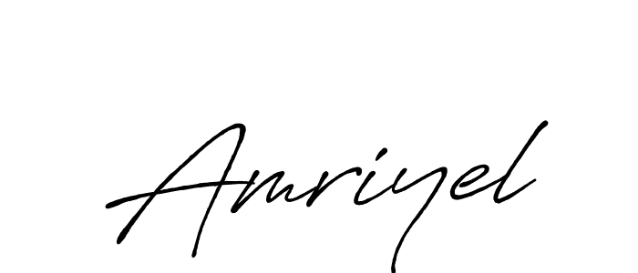 Make a beautiful signature design for name Amriyel. With this signature (Antro_Vectra_Bolder) style, you can create a handwritten signature for free. Amriyel signature style 7 images and pictures png