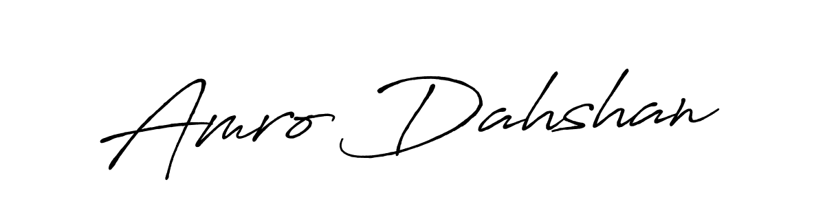 How to make Amro Dahshan signature? Antro_Vectra_Bolder is a professional autograph style. Create handwritten signature for Amro Dahshan name. Amro Dahshan signature style 7 images and pictures png