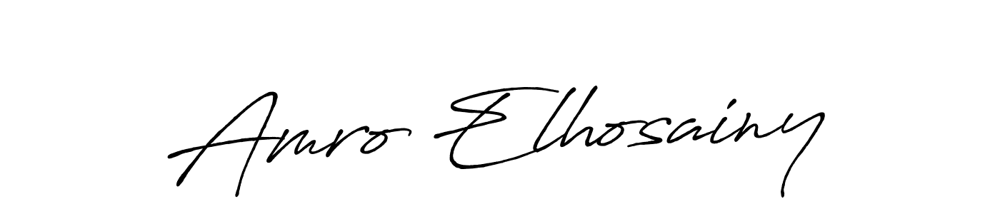 This is the best signature style for the Amro Elhosainy name. Also you like these signature font (Antro_Vectra_Bolder). Mix name signature. Amro Elhosainy signature style 7 images and pictures png