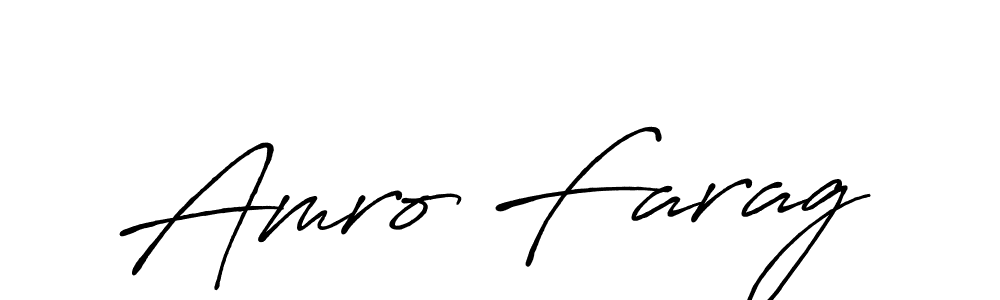 You should practise on your own different ways (Antro_Vectra_Bolder) to write your name (Amro Farag) in signature. don't let someone else do it for you. Amro Farag signature style 7 images and pictures png