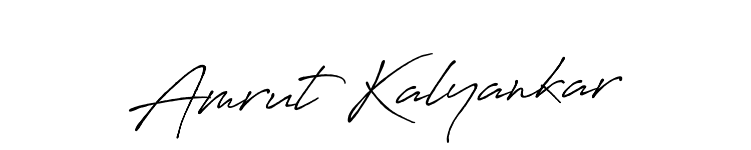 How to make Amrut Kalyankar name signature. Use Antro_Vectra_Bolder style for creating short signs online. This is the latest handwritten sign. Amrut Kalyankar signature style 7 images and pictures png