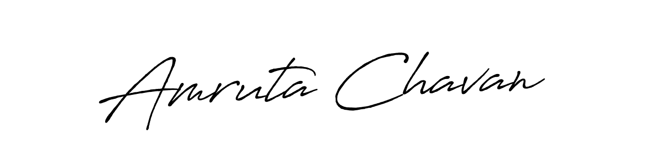 Create a beautiful signature design for name Amruta Chavan. With this signature (Antro_Vectra_Bolder) fonts, you can make a handwritten signature for free. Amruta Chavan signature style 7 images and pictures png