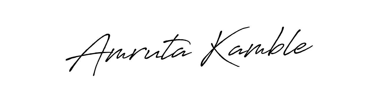 Antro_Vectra_Bolder is a professional signature style that is perfect for those who want to add a touch of class to their signature. It is also a great choice for those who want to make their signature more unique. Get Amruta Kamble name to fancy signature for free. Amruta Kamble signature style 7 images and pictures png
