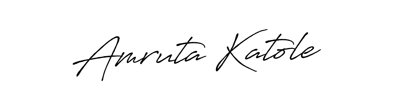 Design your own signature with our free online signature maker. With this signature software, you can create a handwritten (Antro_Vectra_Bolder) signature for name Amruta Katole. Amruta Katole signature style 7 images and pictures png