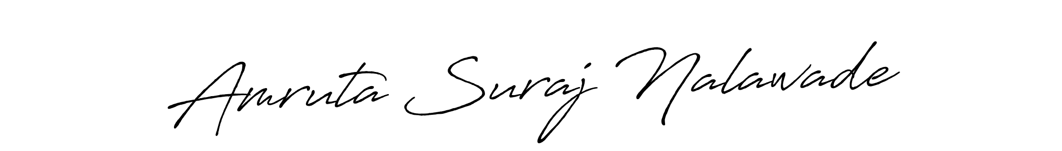 It looks lik you need a new signature style for name Amruta Suraj Nalawade. Design unique handwritten (Antro_Vectra_Bolder) signature with our free signature maker in just a few clicks. Amruta Suraj Nalawade signature style 7 images and pictures png