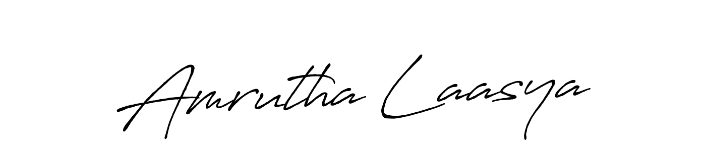 Also You can easily find your signature by using the search form. We will create Amrutha Laasya name handwritten signature images for you free of cost using Antro_Vectra_Bolder sign style. Amrutha Laasya signature style 7 images and pictures png