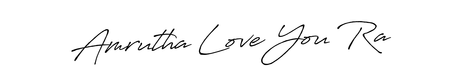 Design your own signature with our free online signature maker. With this signature software, you can create a handwritten (Antro_Vectra_Bolder) signature for name Amrutha Love You Ra. Amrutha Love You Ra signature style 7 images and pictures png