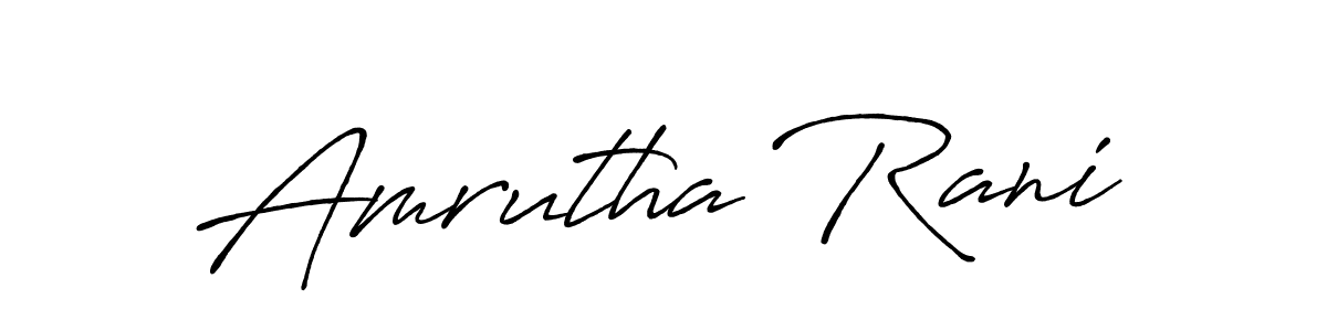 Make a beautiful signature design for name Amrutha Rani. With this signature (Antro_Vectra_Bolder) style, you can create a handwritten signature for free. Amrutha Rani signature style 7 images and pictures png