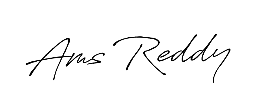 How to make Ams Reddy name signature. Use Antro_Vectra_Bolder style for creating short signs online. This is the latest handwritten sign. Ams Reddy signature style 7 images and pictures png