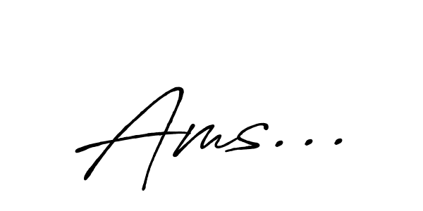 Also we have Ams... name is the best signature style. Create professional handwritten signature collection using Antro_Vectra_Bolder autograph style. Ams... signature style 7 images and pictures png