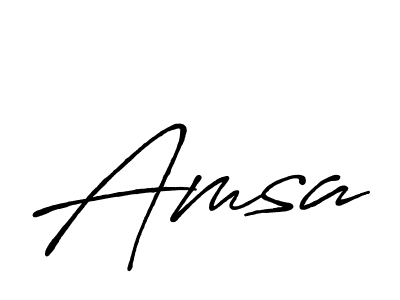 How to make Amsa signature? Antro_Vectra_Bolder is a professional autograph style. Create handwritten signature for Amsa name. Amsa signature style 7 images and pictures png