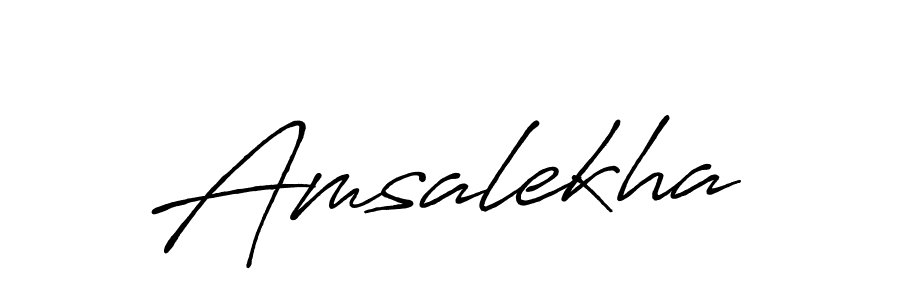 Amsalekha stylish signature style. Best Handwritten Sign (Antro_Vectra_Bolder) for my name. Handwritten Signature Collection Ideas for my name Amsalekha. Amsalekha signature style 7 images and pictures png