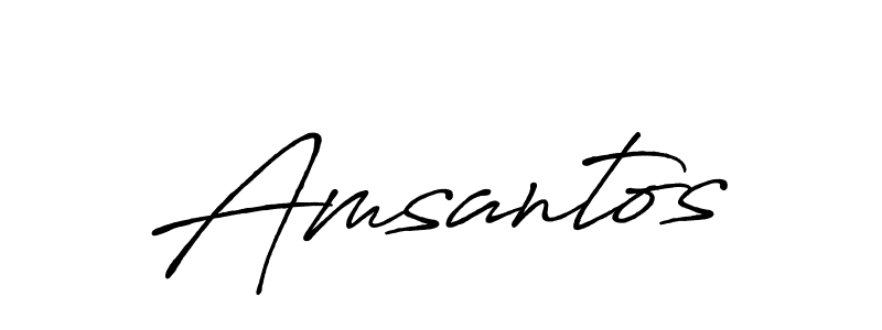 Design your own signature with our free online signature maker. With this signature software, you can create a handwritten (Antro_Vectra_Bolder) signature for name Amsantos. Amsantos signature style 7 images and pictures png