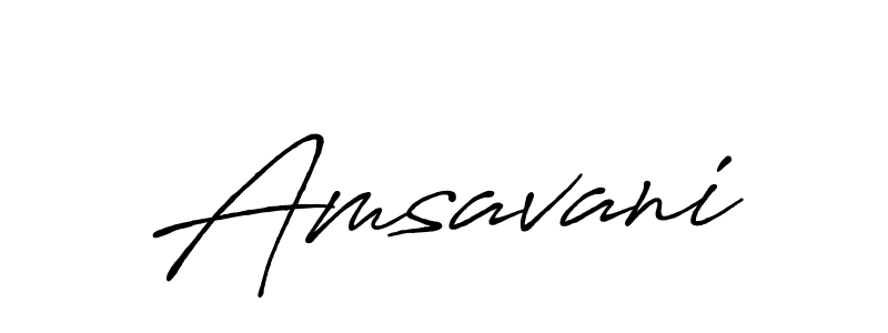 Amsavani stylish signature style. Best Handwritten Sign (Antro_Vectra_Bolder) for my name. Handwritten Signature Collection Ideas for my name Amsavani. Amsavani signature style 7 images and pictures png