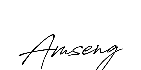 Create a beautiful signature design for name Amseng. With this signature (Antro_Vectra_Bolder) fonts, you can make a handwritten signature for free. Amseng signature style 7 images and pictures png