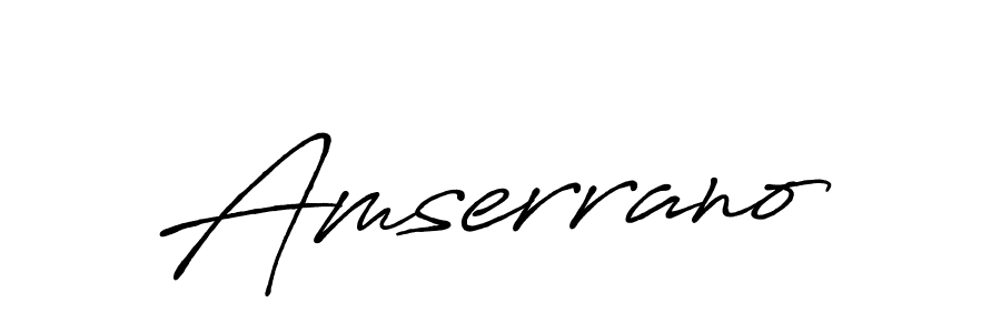 Create a beautiful signature design for name Amserrano. With this signature (Antro_Vectra_Bolder) fonts, you can make a handwritten signature for free. Amserrano signature style 7 images and pictures png