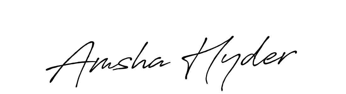 You should practise on your own different ways (Antro_Vectra_Bolder) to write your name (Amsha Hyder) in signature. don't let someone else do it for you. Amsha Hyder signature style 7 images and pictures png