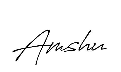 Amshu stylish signature style. Best Handwritten Sign (Antro_Vectra_Bolder) for my name. Handwritten Signature Collection Ideas for my name Amshu. Amshu signature style 7 images and pictures png