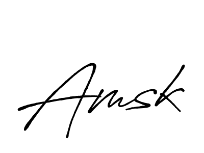 if you are searching for the best signature style for your name Amsk. so please give up your signature search. here we have designed multiple signature styles  using Antro_Vectra_Bolder. Amsk signature style 7 images and pictures png