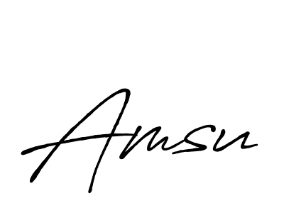 Create a beautiful signature design for name Amsu. With this signature (Antro_Vectra_Bolder) fonts, you can make a handwritten signature for free. Amsu signature style 7 images and pictures png