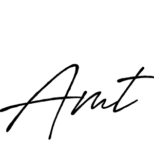 Make a beautiful signature design for name Amt. With this signature (Antro_Vectra_Bolder) style, you can create a handwritten signature for free. Amt signature style 7 images and pictures png