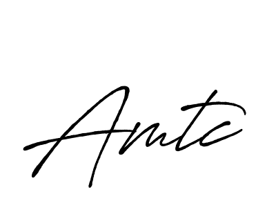 The best way (Antro_Vectra_Bolder) to make a short signature is to pick only two or three words in your name. The name Amtc include a total of six letters. For converting this name. Amtc signature style 7 images and pictures png