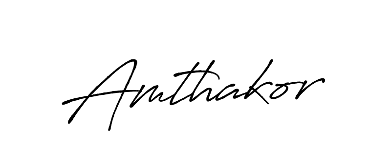 Use a signature maker to create a handwritten signature online. With this signature software, you can design (Antro_Vectra_Bolder) your own signature for name Amthakor. Amthakor signature style 7 images and pictures png