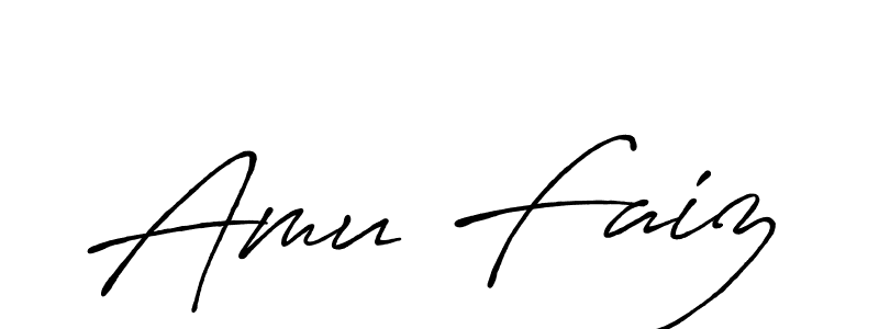 Design your own signature with our free online signature maker. With this signature software, you can create a handwritten (Antro_Vectra_Bolder) signature for name Amu Faiz. Amu Faiz signature style 7 images and pictures png