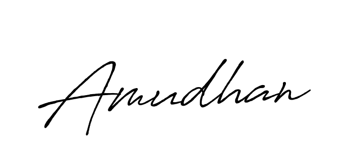 Make a beautiful signature design for name Amudhan. With this signature (Antro_Vectra_Bolder) style, you can create a handwritten signature for free. Amudhan signature style 7 images and pictures png