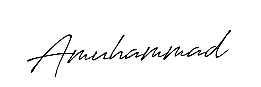Use a signature maker to create a handwritten signature online. With this signature software, you can design (Antro_Vectra_Bolder) your own signature for name Amuhammad. Amuhammad signature style 7 images and pictures png