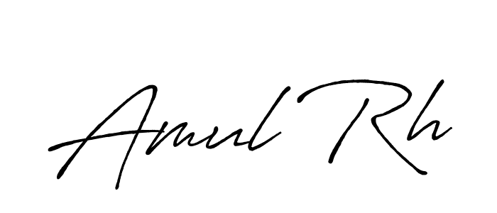 How to make Amul Rh name signature. Use Antro_Vectra_Bolder style for creating short signs online. This is the latest handwritten sign. Amul Rh signature style 7 images and pictures png