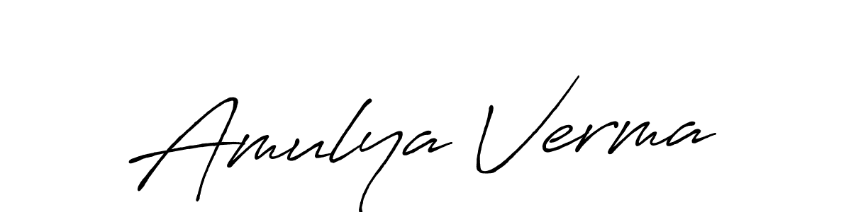 The best way (Antro_Vectra_Bolder) to make a short signature is to pick only two or three words in your name. The name Amulya Verma include a total of six letters. For converting this name. Amulya Verma signature style 7 images and pictures png