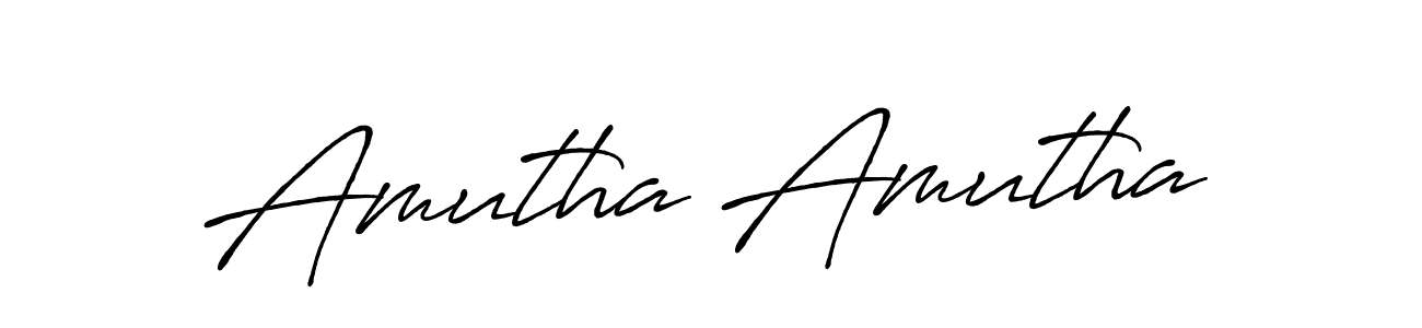 Also we have Amutha Amutha name is the best signature style. Create professional handwritten signature collection using Antro_Vectra_Bolder autograph style. Amutha Amutha signature style 7 images and pictures png