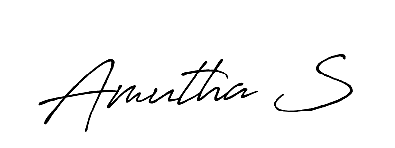 You should practise on your own different ways (Antro_Vectra_Bolder) to write your name (Amutha S) in signature. don't let someone else do it for you. Amutha S signature style 7 images and pictures png