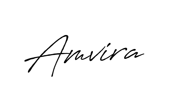 Create a beautiful signature design for name Amvira. With this signature (Antro_Vectra_Bolder) fonts, you can make a handwritten signature for free. Amvira signature style 7 images and pictures png