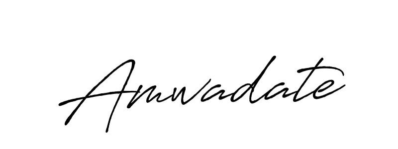 Design your own signature with our free online signature maker. With this signature software, you can create a handwritten (Antro_Vectra_Bolder) signature for name Amwadate. Amwadate signature style 7 images and pictures png
