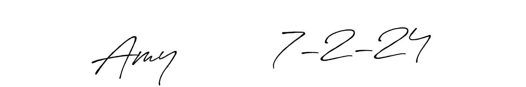 The best way (Antro_Vectra_Bolder) to make a short signature is to pick only two or three words in your name. The name Amy         7-2-24 include a total of six letters. For converting this name. Amy         7-2-24 signature style 7 images and pictures png