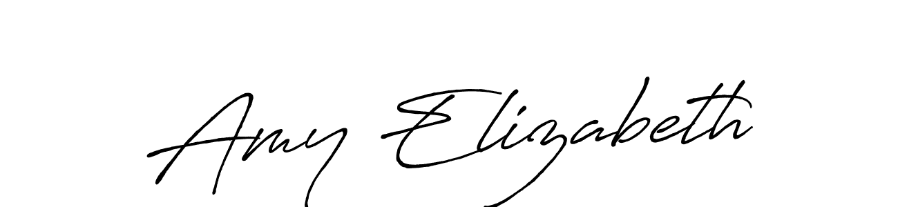 Create a beautiful signature design for name Amy Elizabeth. With this signature (Antro_Vectra_Bolder) fonts, you can make a handwritten signature for free. Amy Elizabeth signature style 7 images and pictures png