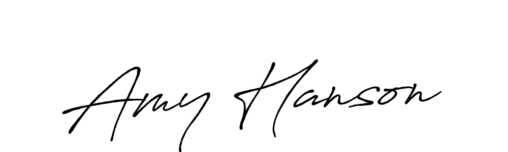 How to make Amy Hanson name signature. Use Antro_Vectra_Bolder style for creating short signs online. This is the latest handwritten sign. Amy Hanson signature style 7 images and pictures png