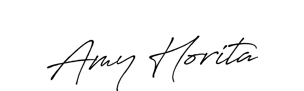 Design your own signature with our free online signature maker. With this signature software, you can create a handwritten (Antro_Vectra_Bolder) signature for name Amy Horita. Amy Horita signature style 7 images and pictures png